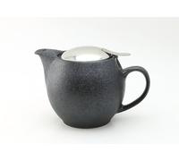 Zero Japan Bee House Round Teapot For One, 15 Oz - Ceramic Tea Pot with Stainless Steel Lid and Infuser, Smooth-Pour Spout, Diswasher and Microwave Safe Tea Pots (Cristal Sylver)