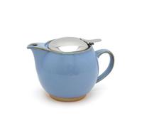 Zero Japan Bee House Round Teapot For One, 15 Oz - Ceramic Tea Pot with Stainless Steel Lid and Infuser, Diswasher and Microwave Safe Tea Pots (Hydrangea Blue)