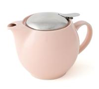 Zero Japan Bee House Round Teapot For One, 15 Oz - Ceramic Tea Pot with Stainless Steel Lid and Infuser, Smooth-Pour Spout, Diswasher and Microwave Safe Tea Pots (Pink)
