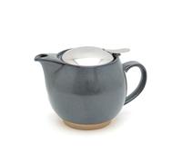 Zero Japan Bee House Round Teapot For One, 15 Oz - Ceramic Tea Pot with Stainless Steel Lid and Infuser, Dishwasher and Microwave Safe Tea Pots (Stone Gray)