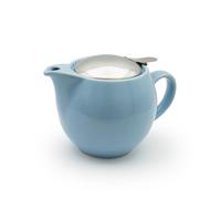 Zero Japan Bee House Round Teapot For One, 15 Oz - Ceramic Tea Pot with Stainless Steel Lid and Infuser, Smooth-Pour Spout, Diswasher and Microwave Safe Tea Pots (Ocean Blue)