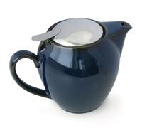 ZERO JAPAN Jeans Blue Ceramic Teapot, Japanese Teapot with Stainless Steel Lid and Removable Infuser, Deep Blue Antique-Inspired Glaze, Made in Mino Japan, 19.6 oz