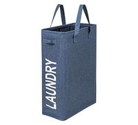 ZERO JET LAG 45L Collapsible Slim Laundry Basket with Handles - Denim Blue