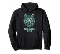 Zero Lucks Given Bear Celtic Knot Funny St Patricks Day Pun Pullover Hoodie