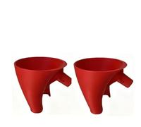 Zero-Mess Flour Funnel for Kitchen Mixer | Easy-Pour, Spill-Proof Attachment for 4.5 & 5 Qt Tilt-Head Stand Mixers | Dishwasher Safe Baking Aid(Red)