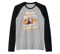 Zero Miles Per Gallon Full Tank of Attitude Camel Lover Raglan Baseball Tee
