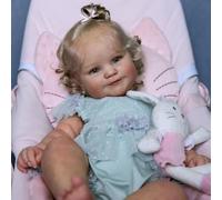 Zero pam 20 Inch 50 CM Real Life Reborn Dolls Girl Full Body Silicone Vinyl Rooted Hair, Realistic Awake Baby Doll That Looks Real Life Like Newborn Smiling Toddler Doll with Anatomically Correct