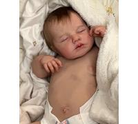 Zero Pam 20 Inch Real Looking Reborn Boy Doll - Full Body Silicone Vinyl Realistic Newborn Baby Doll - Eyes Closed - Lifelike - Waterproof - Anatomically Correct