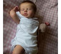 Zero pam 20 Inch Realistic Reborn Baby Dolls Girl Silicone Full Body with Hair, 50 CM Real Life Sleeping Toddler Newborn Baby Doll That Look Real Anatomically Correct Platinum Babies Doll for Kids