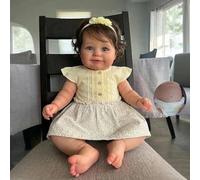 Zero pam 20 Inch Reborn Toddler Dolls Silicone Full Body Girl Rooted Hair, Anatomically Correct Baby Girl Doll, Realistic Newborn Baby Doll That Look Real with Belly Button 3D Painting Gifts for Kids