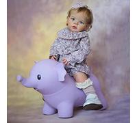 Zero pam 24 Inch Reborn Girl Dolls Lifelike Toddler Girl Doll with Rooted Hair Blue Eyes Vinyl Silicone Newborn Baby Doll Toys Body Can Stand Against Wall