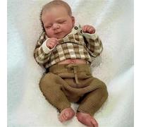 Zero pam 45 cm Reborn Baby Full Silicone Lifelike Boy Doll with Soft Body, Sleeping Dolls Lifelike Vinyl Full Body Realistic Looks and Feels Like a Real Baby Dolls