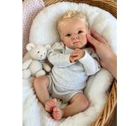 Zero pam 45 cm Reborn Dolls Full Silicone, Reborn Boy Silicone Full Body Soft, Realistic Reborns Dolls Posable, Reborns Boy Newborn with Accessories