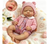 Zero pam Floopy Full Silicone Baby Dolls,33 CM Reborn Baby Dolls,Squishy Realistic Babys Doll,Open Mouth 3D Skin Posable Newborn Babies, Real Soft Silicone Babys Doll Real Life Babies For Girls