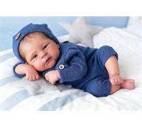 Zero pam Full Silicone Reborn Dolls Boy Eyes Open, 17 Inch Realistic Silicone Baby Boys Real Life Newborn Toddler Doll Anatomically Correct Baby Doll That Look Real with Belly Button for Kids 3+