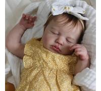 Zero pam Lifelike Reborn Baby Dolls 20 In Realistic Baby Doll Soft Cloth Body with Vinyl Limbs Reborn Toddler Dolls Rooted Hair Newborn Babe Doll with Accessories for Girls