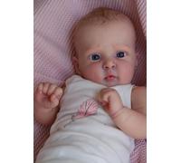 Zero pam Realistic Baby Reborn Dolls Girl Eyes Open 19 inch 48cm Life Size Silicone Awake Baby Doll That Look Real Looking Reborn Bebe Soft Cloth Body Reborn Toddler Dolls for Girls