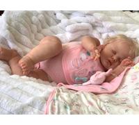 Zero pam Realistic Pickle Reborn Dolls Girl, 19 Inch Newborn Silicone Sleeping Baby That Look Real Life Baby Dolls with Soft Cloth Body Poseable Vinyl Limbs Like A Real Toddler Doll for Kids Age 3+