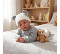 Zero pam Realistic Reborn Baby Doll, Soft Cloth Body, Posable Silicone Vinyl Limbs,Adorable Real Life Silicone Baby Dolls, 48cm Lifelike Babys Doll For Girls With Accessories