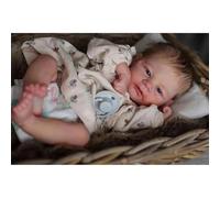 Zero pam Realistic Reborn Baby Dolls Boy, 17 Inch Lifelike Silicone Full Body Baby Dolls That Look Real, Real Life Newborn Doll Silicone Toy In Cute Outfit As Parenting Practice