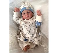 Zero pam Realistic Reborn Baby Dolls Boy 17 Inch Real Looking Newborn Silicone Baby Dolls That Look Real Painted Hair Anatomically Rooted Reborn Toddler Babies Doll