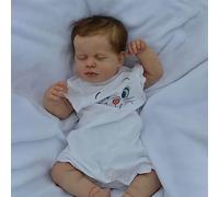 Zero pam Realistic Reborn Baby Dolls Girl Full Body Silicone Vinyl 20 Inch Lifelike Newborn Baby Dolls with Hair Real Life Girl Washable Handmade Doll Toys Anatomically Correct