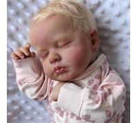 Zero pam Realistic Reborn Baby Dolls Silicone Full Body Girl 20 Inch Life Like Sleeping Anatomically Correct Newborn Baby Dolls, Real Life Babies Doll With Rooted Blonde Hair