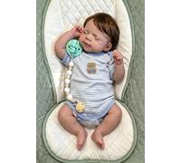 Zero pam Reborn Baby Doll,Realistic Baby Doll, Soft Cloth Body,Posable Vinyl Limbs With Hand-rooted Hair, 48 Cm Real Life Babies Dolls For Girls Role Play