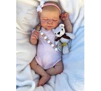 Zero pam Reborn Baby Dolls-18 In Lifelike Baby Doll, Sleeping Newborn Babies, Hand-painted Hair Real Looking Babe Doll for Girls, Soft Cloth Body Reborn Toddler Dolls with Accessories