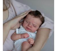 Zero pam Reborn Baby Dolls-18 In Realistic Baby Dolls, Sleeping Newborn Babe Doll for Girls, Rooted Hair Life Like Baby Dolls That Look Real, Soft Cloth Body Reborn Babies with Accessories