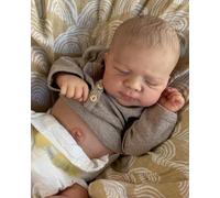 Zero pam Reborn Baby Dolls-18 In Realistic Baby Dolls, Sleeping Reborn Babies, Hand-painted Hair Real Looking Babe Doll for Girls, Soft Cloth Body Realistic Toddler Doll with Accessories