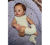 Zero pam Reborn Baby Dolls 19 Inch Realistic Baby Doll With Hair Reborn Dolls For Girls Boys Poseable Like Real Babies Soft Cloth Body With Accessories