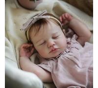 Zero pam Reborn Baby Dolls, 20 In Newborn Baby Doll That Look Real, Soft Cloth Body with Vinyl Limbs Reborn Toddler Dolls, Rooted Hair Realistic Babe Doll with Accessories for Girls