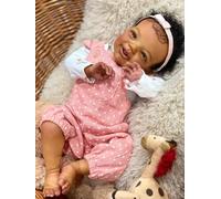Zero pam Reborn Baby Dolls 20 Inch Realistic Baby Doll Lifelike Newborn Babies Doll Smiling Sweet Real Life Reborn Dolls Soft Cloth Body With Accessories For Kids Age 3+