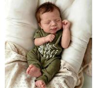 Zero pam Reborn Baby Dolls-48cm,Realistic Silicone Babys Doll,Handmade Soft Cloth Body,Fine Vinyl Limbs,Hand-rooted Hair, Real Life Baby Dolls For Girls