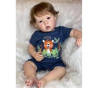 Zero pam Reborn Baby Dolls 50cm Realistic Silicone Baby Doll Reborn Toddler Dolls Real Life Looking Baby Dolls Lifelike Baby Newborn Doll with Soft Body (Contemporary)