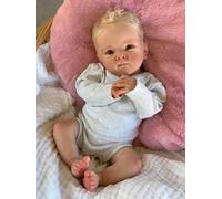 Zero pam Reborn Baby Dolls 50cm Realistic Silicone Baby Doll Reborn Toddler Dolls Real Life Looking Baby Dolls Lifelike Baby Newborn Doll with Soft Body (Retro)