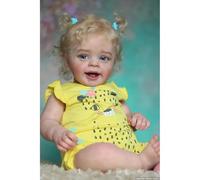 Zero pam Reborn Baby Dolls Beautiful Girl, 60 CM Realistic Baby Doll Toddler, Lifelike Silicone Reborn Dolls That Look Real, Cute New Born Doll With Soft Cloth Body Curly Hair