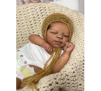 Zero pam Reborn Baby Dolls Black Girl 18 Inch Real Babies Feeling Realistic Newborn Doll Cloth Body African American Real Life Baby Dolls For Girls Boys Toys
