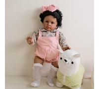 Zero pam Reborn Baby Dolls Black Girl 26 Inch Big Size Realistic Baby Doll Girl, African American Reborn Toddler Doll, Real Looking Biracial Babies, Silicone Babies Toddler Girls (Modern)