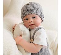 Zero pam Reborn Baby Dolls Boy 17 Inch Soft Silicone Babies Reborn Baby Boy Doll Realistic Preemie Babies Doll Life Size Dolls For Boys Toys With Accessories