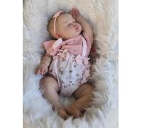 Zero pam Reborn Baby Dolls Realistic Girl 24 Inch Sleeping Silicone Baby Doll Cloth Body Real Looking Life Like Reborn Toddler Doll Newborn Dolls For Girls Boys Toys (Country)