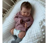 Zero pam Reborn Baby Dolls,Realistic Silicone Baby Doll,50 Cm Handmade Posable Real Life Reborn Dolls Girl,Hand-rooted Hair,Lifelike Babys Doll For Girls Role Play With Accessories