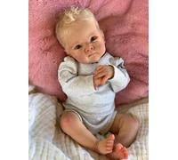 Zero pam Reborn Baby Dolls Realistic Silicone Boy-18 Inch Life Like Reborn Baby Dolls Silicone Boy Real Life Babies Doll That Look Real,With Blonde Hair, Waterproof Doll For Boys Toys
