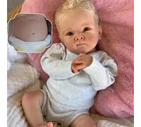 Zero pam Reborn Baby Dolls Realistic Silicone Boy, 18 Inch Real Life Baby Dolls, Full Body Silicone, Real Looking Reborn Babies With Blonde Hair, Waterproof Doll For Boys Toys