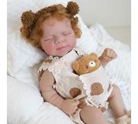 Zero pam Reborn Baby Dolls Silicone Full Body-18 In Anatomically Correct Girl, Sleeping Reborn Dolls with Accessories, Rooted Hair Lifelike Baby Doll, Poseable Realistic Babe Doll for Girls