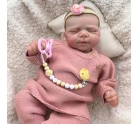 Zero pam Reborn Baby Dolls Silicone Full Body-18 In Anatomically Correct Girl, Sleeping Reborn Toddler Dolls, Hand-painted Hair Real Life Baby Doll for Girls, Realistic Babe Doll with Accessories