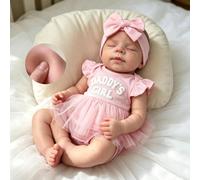 Zero pam Reborn Baby Dolls Silicone Full Body,18 Inch Full Silicone Babies,Real Life Babies,Squishy Realistic Newborn Baby Girl Doll,Soft Open-Mouth Reborn Dolls With Accessories