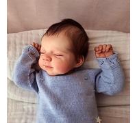 Zero pam Reborn Baby Dolls Silicone Full Body Girl,18 Inch Realistic Silicone Baby Dolls That Look Real, Lifelike Newborn Preemie Doll Soft Full Body Washable Girl With Closed Eyes (Classic)