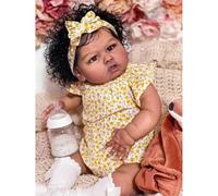 Zero pam Reborn Black Baby Dolls Silicone Baby Doll 24inch Reborn Babys Dolls Silicone Soft Cloth Body African American Doll Girls Bebes De Silicona Reales Likelife Like Babies That Look Real